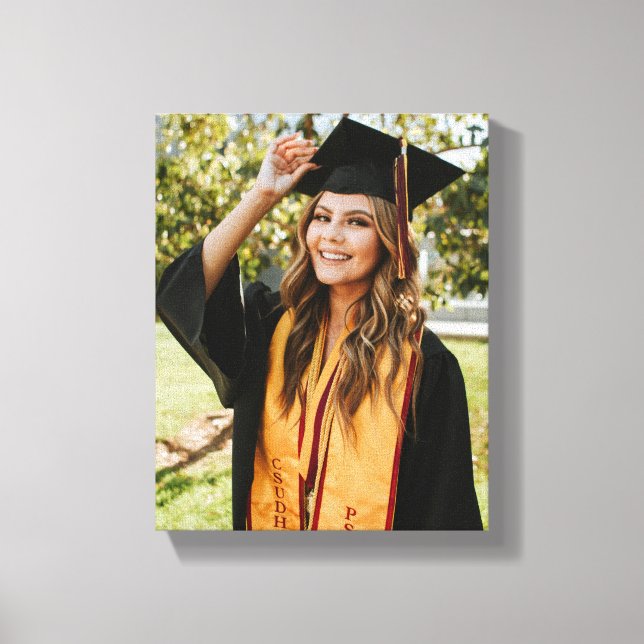 Create Your Own Custom Graduate Photo Canvas Print (Front)