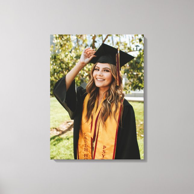 Create Your Own Custom Graduate Photo Canvas Print (Front)