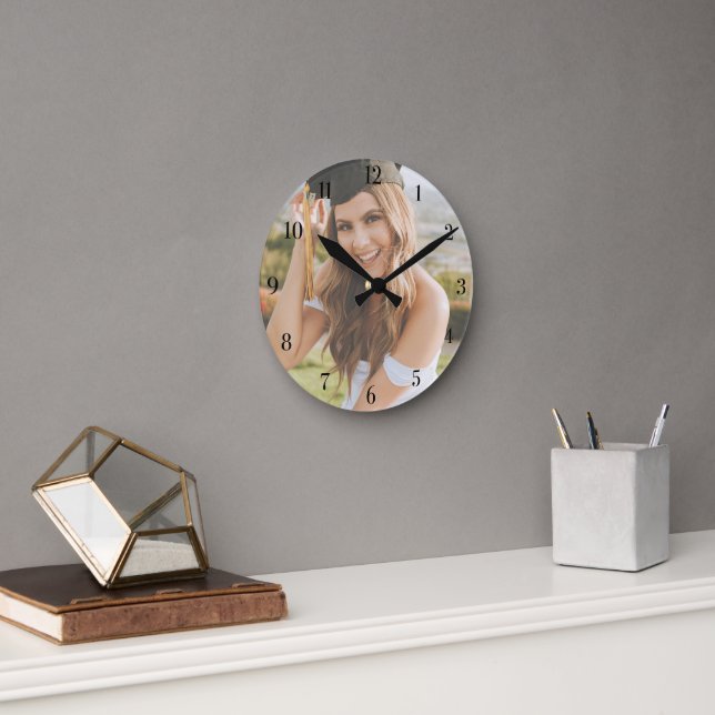 Create Your Own Custom Graduate Photo Round Clock (Office)