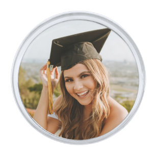 Create Your Own Custom Graduate Photo Silver Finish Lapel Pin