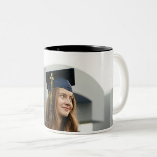 Create Your Own Custom Graduate Photo Two-Tone Coffee Mug