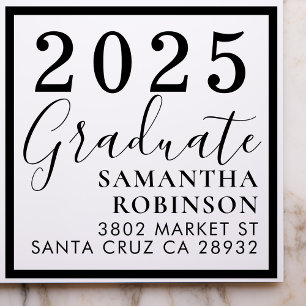 Create Your Own Custom Graduate Return Address Rubber Stamp