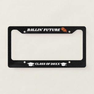Create Your Own Custom Graduation Basketball Black License Plate Frame