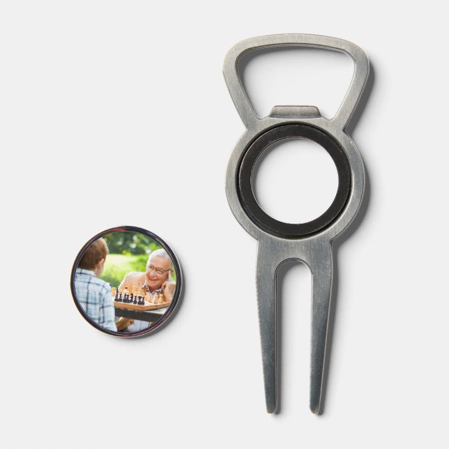 Create Your Own Custom Grandchildren Photo Gift Divot Tool (Front (Open))