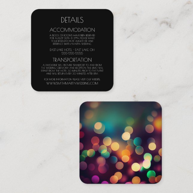 Create Your Own Custom Green Autumn Bokeh Enclosure Card (Front/Back)