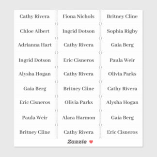 Create Your Own Custom Guest Name Sticker Pack