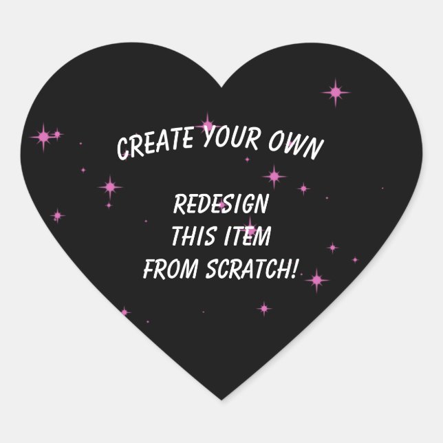 Create Your Own Custom Heart Sticker (Front)