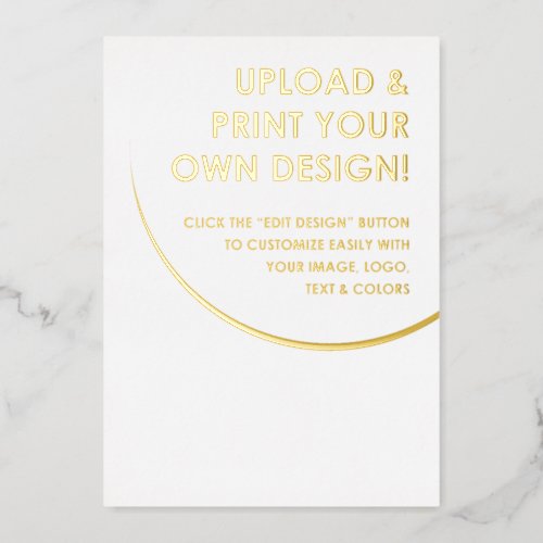 Create Your Own Custom Holiday  Gold  Foil Invitation