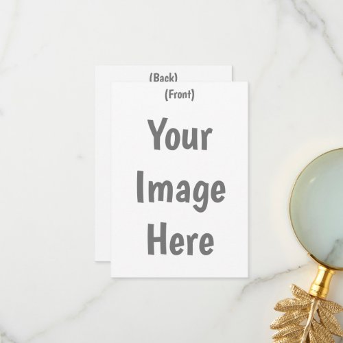 Create your own custom image message 35x5 Flat Thank You Card