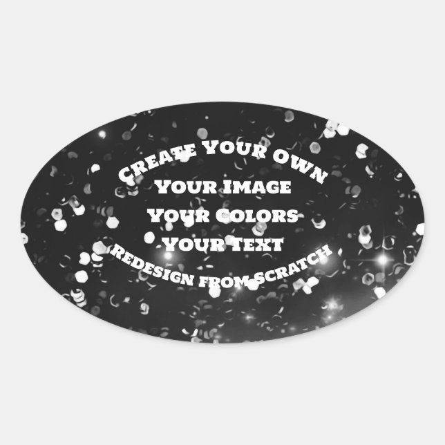 Create Your Own Custom Image Oval Sticker (Front)
