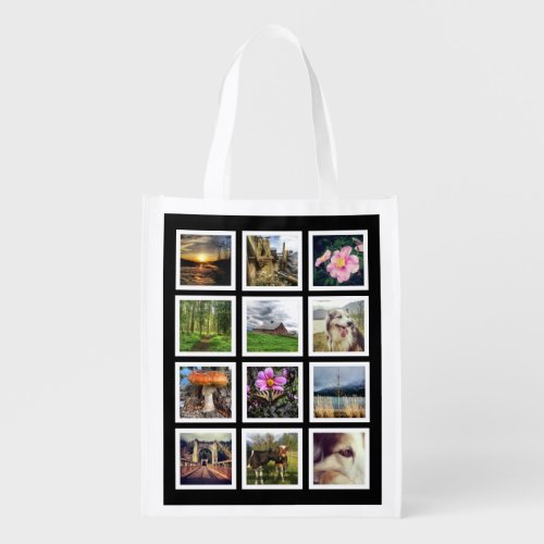 Create Your Own Custom Instagram Photo Grid Grocery Bag
