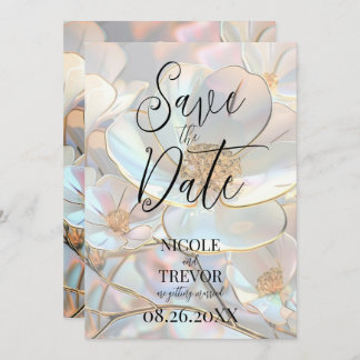 Create Your Own Custom Iridescent Flowers Save The Date