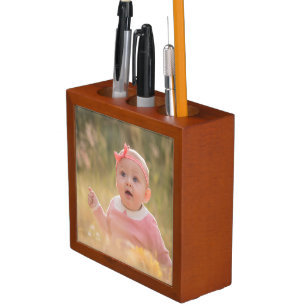 Create Your Own Custom Kids Children Photo Modern Desk Organizer
