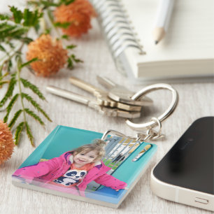 Create Your Own Custom Kids Children Photo Modern Keychain