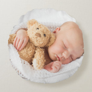 Create Your Own Custom Kids Children Photo Modern Round Pillow