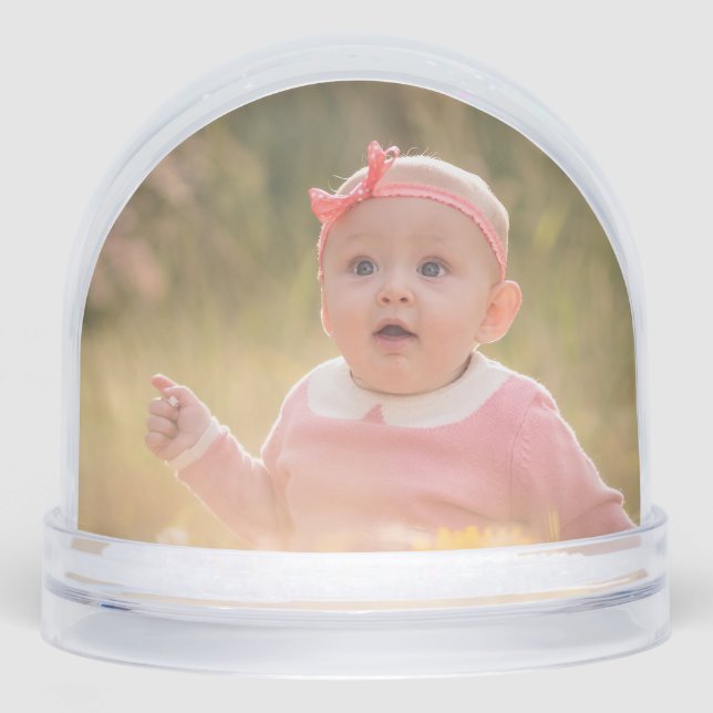 Create Your Own Custom Kids Children Photo Modern Snow Globe (Front)