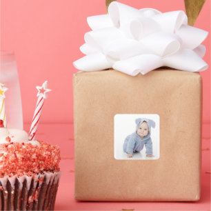 Create Your Own Custom Kids Children Photo Modern Square Sticker