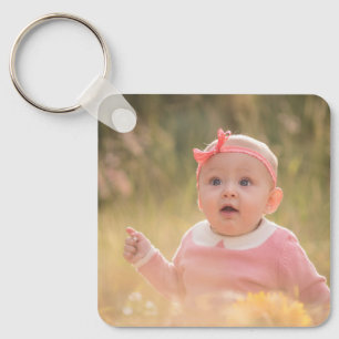 Create Your Own Custom Kids Children Two Photo Keychain