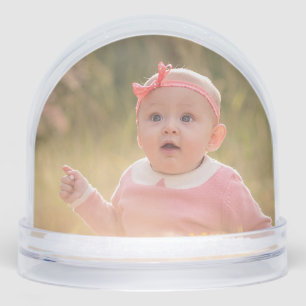 Create Your Own Custom Kids Children Two Photo Snow Globe