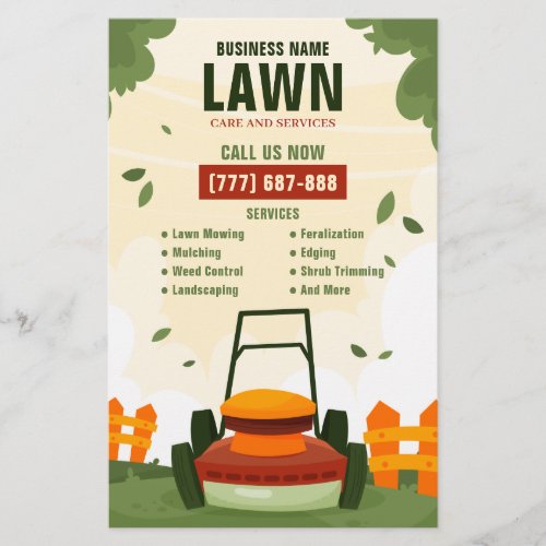 Create your Own Custom Lawn Care Business  Flyer