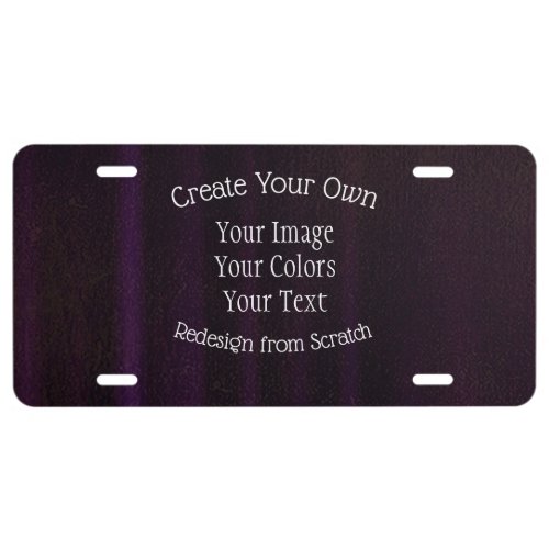 Create Your Own Custom License Plate