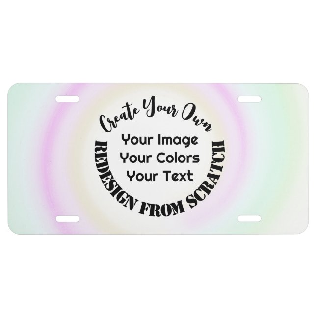 Create Your Own Custom License Plate (Front)