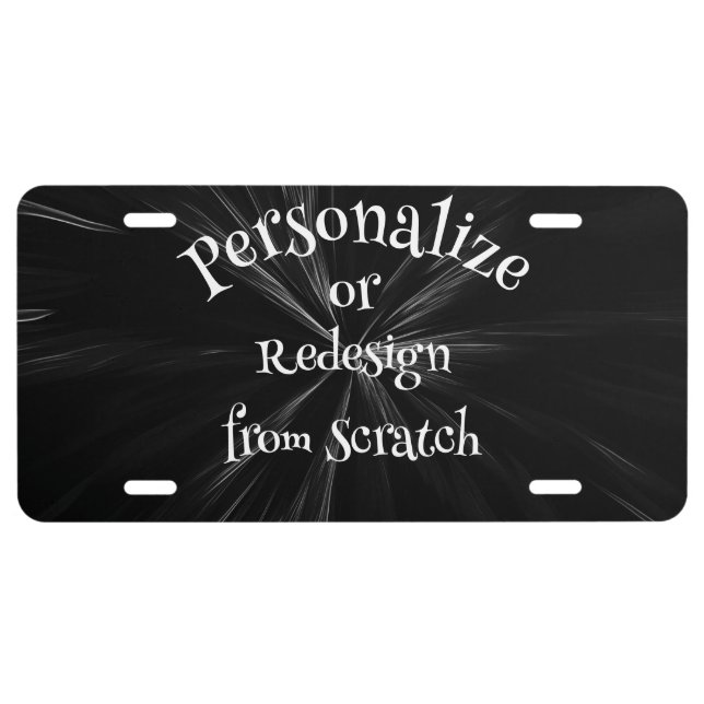 Create Your Own Custom License Plate (Front)