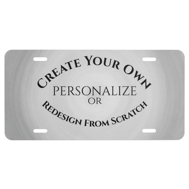 Create Your Own Custom License Plate (Front)