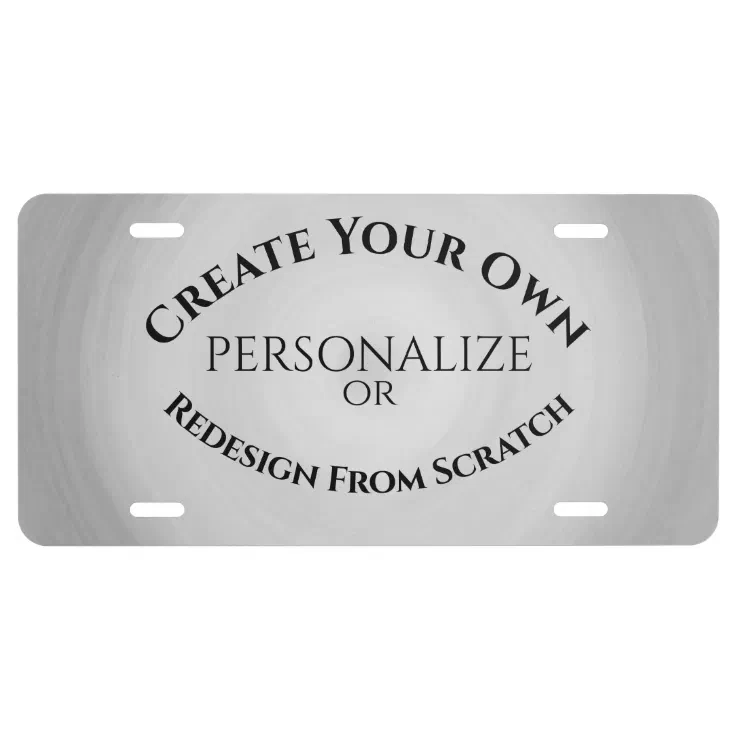 Create Your Own Custom License Plate Zazzle