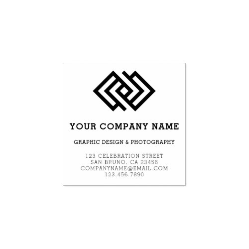 Create Your Own Custom Logo  Business Details Rubber Stamp