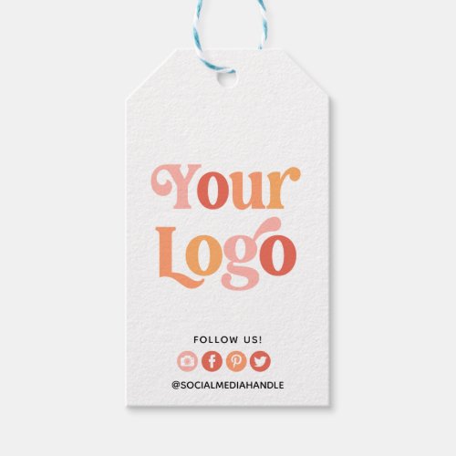 Create Your Own Custom Logo Business Social Media Gift Tags