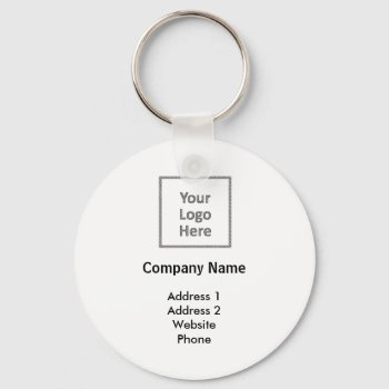 Create Your Own Custom Logo Company Promo Keychain by ArtByApril at Zazzle