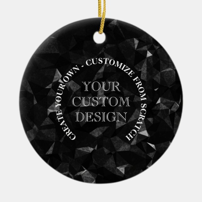 Create Your Own Custom Logo/Design Ceramic Ornament (Front)