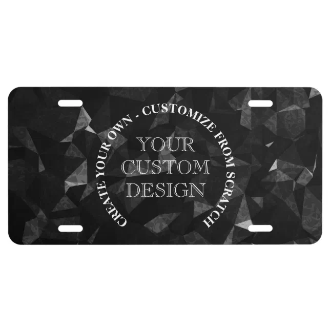 Create Your Own Custom Logo/Design License Plate Zazzle