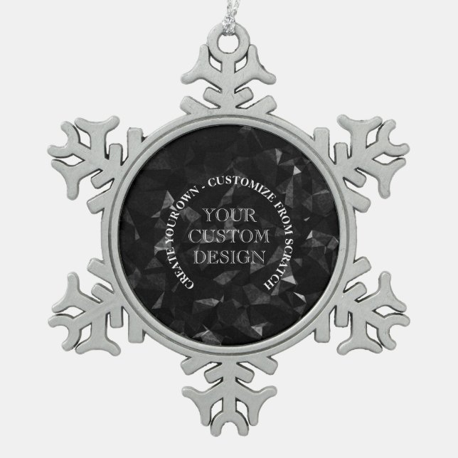 Create Your Own Custom Logo/Design Snowflake Pewter Christmas Ornament (Front)