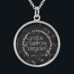 Create Your Own Custom Logo/Design Sterling Silver Necklace<br><div class="desc">Add some custom text to personalize this product or redesign the item entirely from scratch by replacing the image shown with one of your own.

Visit Print Pretty to view our entire collection of custom gifts,  party supplies and favors,  art prints,  candy and more.</div>