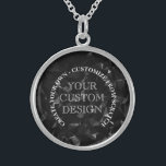 Create Your Own Custom Logo/Design Sterling Silver Necklace<br><div class="desc">Add some custom text to personalize this product or redesign the item entirely from scratch by replacing the image shown with one of your own.

Visit Print Pretty to view our entire collection of custom gifts,  party supplies and favors,  art prints,  candy and more.</div>