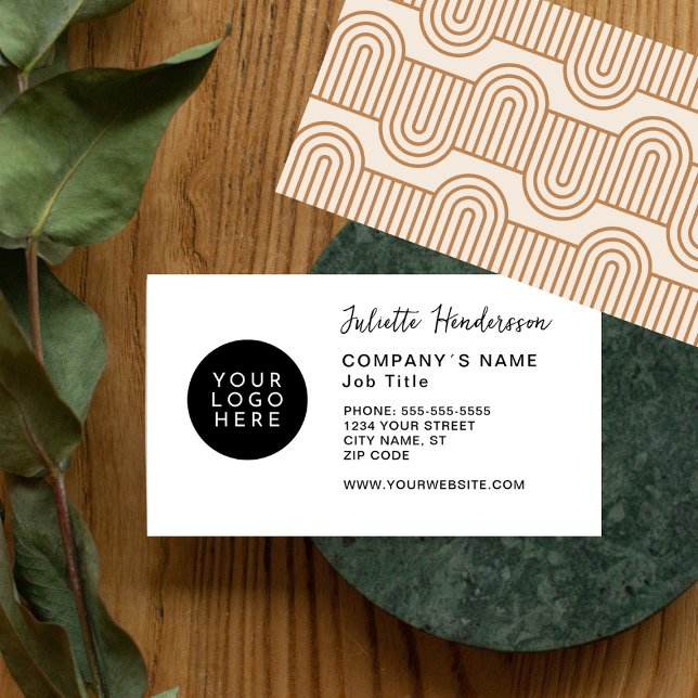Create Your Own Custom Logo Image Elegant Business Card (Creator Uploaded)