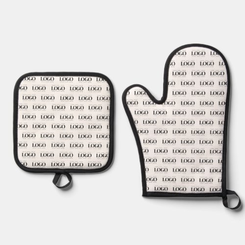 Create Your Own Custom Logo Pattern Business Party Oven Mitt  Pot Holder Set