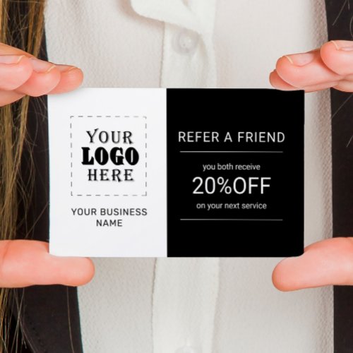 Create your own custom logo professional referral card