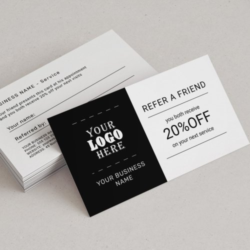 Create your own custom logo professional referral card