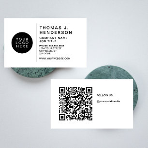 Create Your Own Custom Logo QR Code Modern Business Card