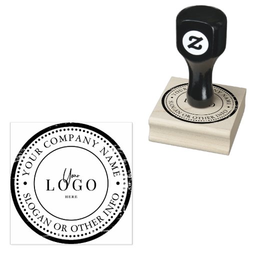 Create Your Own Custom Logo Rubber Stamp Zazzle