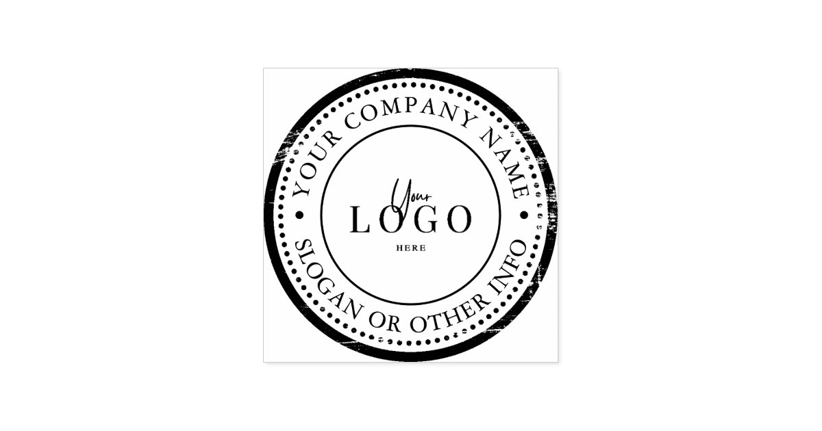 Create Your Own Custom Logo Rubber Stamp Zazzle