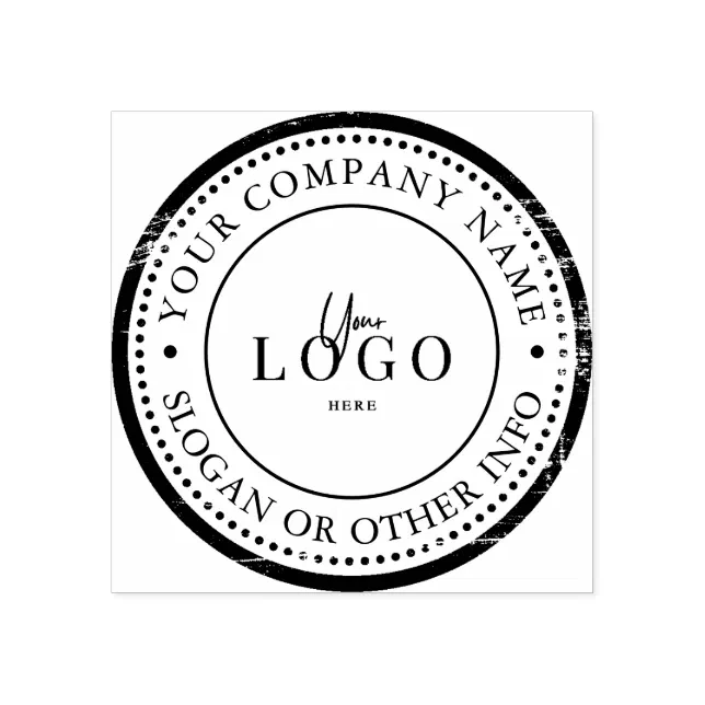 Create Your Own Custom Logo Rubber Stamp | Zazzle