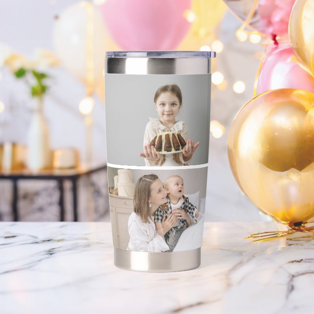Create your own custom made 5 photo personalized insulated tumbler (Bachelor Party)