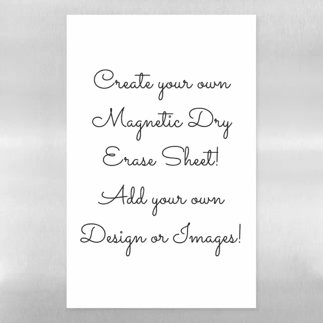 Create Your Own Custom Dry Erase Sheet Zazzle