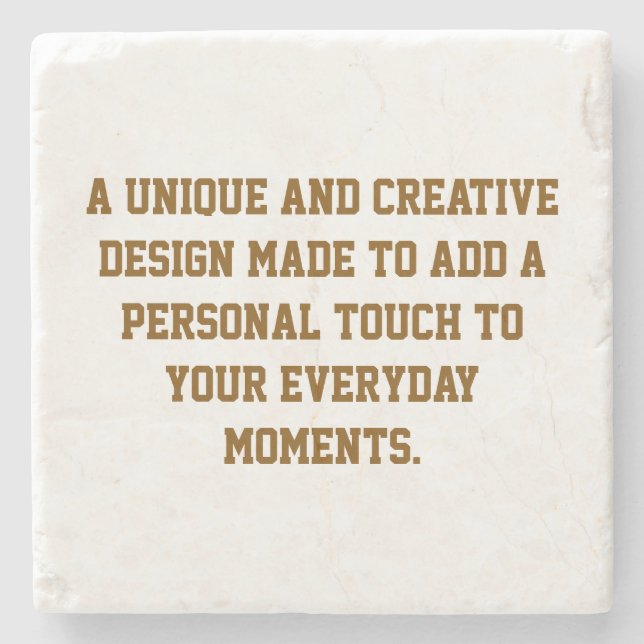 Create Your Own Custom Marble Stone Coaster (Front)