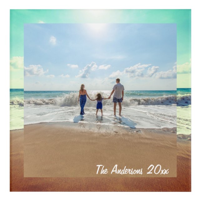 Create Your Own Custom Memorable Family Photo Acrylic Print (Front)