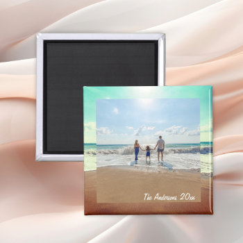 Create Your Own Custom Memorable Family Photo Magnet by littleteapotdesigns at Zazzle
